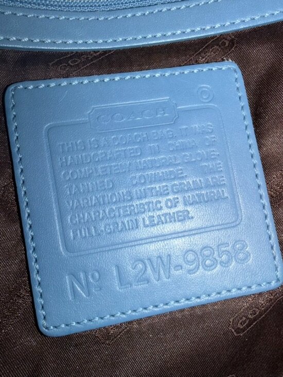 Vintage Coach Legacy Backpack – Style L2W-9858 – Soft Blue Leather main image 4